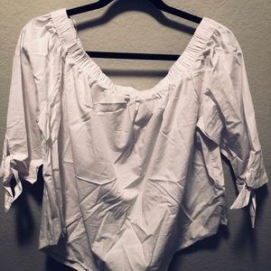 White Off the Shoulder Blouse